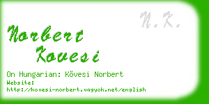 norbert kovesi business card